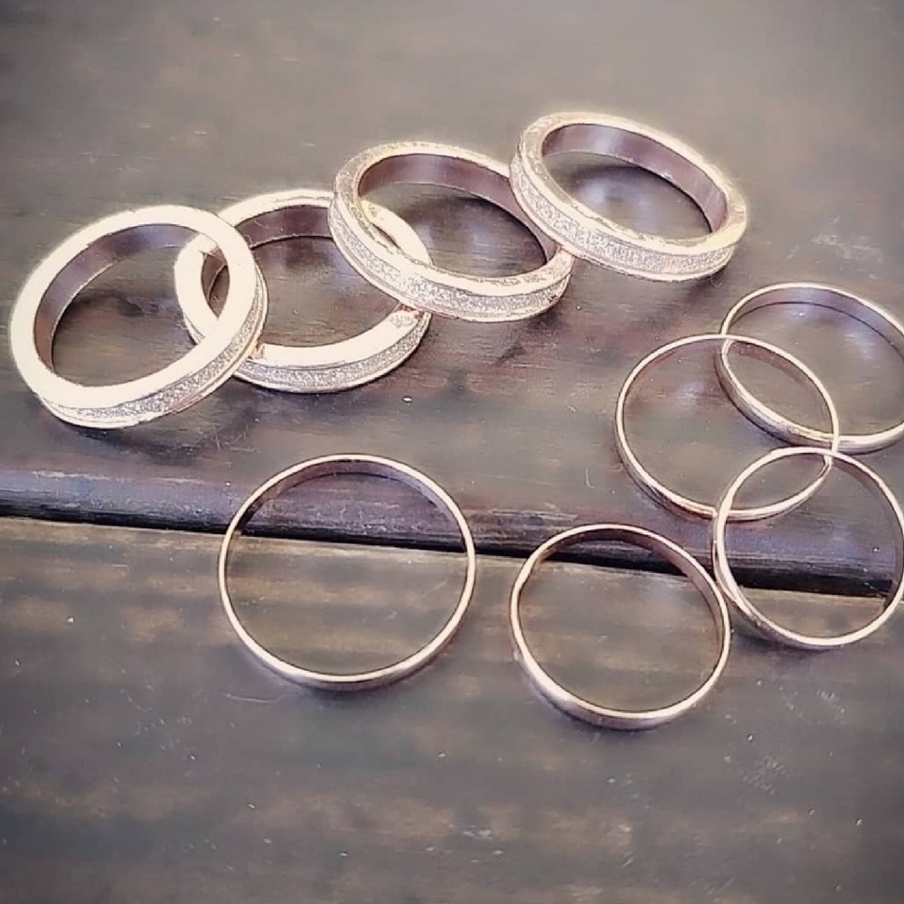 ROSE GOLD MIDI RING SET